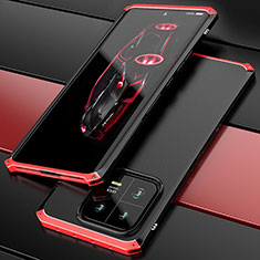 Custodia Lusso Alluminio Cover 360 Gradi P01 per Xiaomi Mi 13 Pro 5G Rosso e Nero