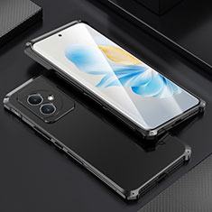 Custodia Lusso Alluminio Cover 360 Gradi per Huawei Honor 100 5G Nero
