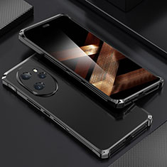 Custodia Lusso Alluminio Cover 360 Gradi per Huawei Honor 100 Pro 5G Nero