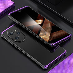 Custodia Lusso Alluminio Cover 360 Gradi per Huawei Honor 100 Pro 5G Viola