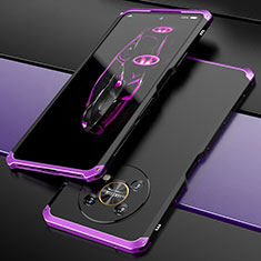 Custodia Lusso Alluminio Cover 360 Gradi per Huawei Honor Magic4 Lite 5G Viola