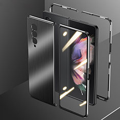 Custodia Lusso Alluminio Cover 360 Gradi per Samsung Galaxy Z Fold4 5G Nero