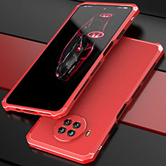 Custodia Lusso Alluminio Cover 360 Gradi per Xiaomi Mi 10i 5G Rosso