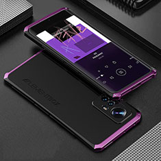 Custodia Lusso Alluminio Cover 360 Gradi per Xiaomi Mi 12 5G Viola