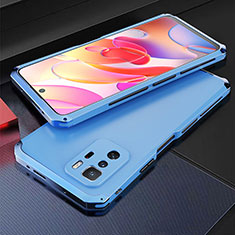 Custodia Lusso Alluminio Cover 360 Gradi per Xiaomi Poco X3 GT 5G Blu