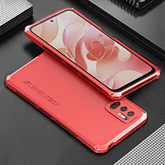 Custodia Lusso Alluminio Cover 360 Gradi per Xiaomi Redmi Note 10 JE 5G Rosso