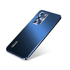 Custodia Lusso Alluminio Cover A01 per Huawei P40 Pro Blu