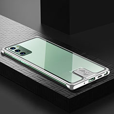 Custodia Lusso Alluminio Cover LK1 per Samsung Galaxy Note 20 5G Argento