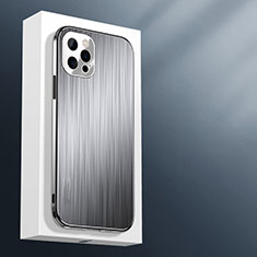 Custodia Lusso Alluminio Cover M01 per Apple iPhone 14 Pro Max Argento