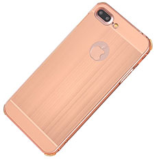 Custodia Lusso Alluminio Cover M01 per Apple iPhone 7 Plus Oro Rosa