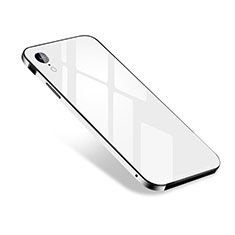 Custodia Lusso Alluminio Cover M01 per Apple iPhone XR Bianco