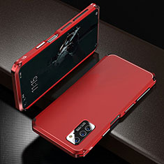 Custodia Lusso Alluminio Cover M01 per Huawei Honor V30 5G Rosso