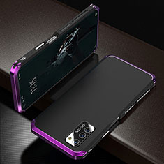 Custodia Lusso Alluminio Cover M01 per Huawei Honor V30 5G Viola