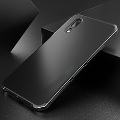 Custodia Lusso Alluminio Cover M01 per Huawei P20 Nero