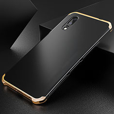 Custodia Lusso Alluminio Cover M01 per Huawei P20 Oro e Nero