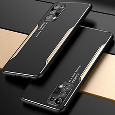 Custodia Lusso Alluminio Cover M01 per Oppo Find X3 Lite 5G Oro