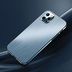 Custodia Lusso Alluminio Cover M02 per Apple iPhone 13 Pro Blu