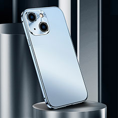 Custodia Lusso Alluminio Cover M02 per Apple iPhone 15 Plus Blu