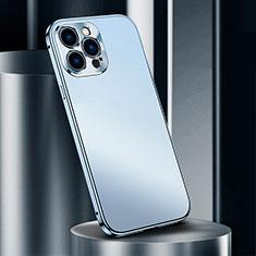 Custodia Lusso Alluminio Cover M03 per Apple iPhone 15 Pro Blu