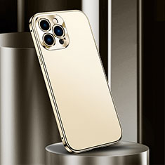 Custodia Lusso Alluminio Cover M03 per Apple iPhone 15 Pro Max Oro