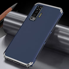 Custodia Lusso Alluminio Cover M03 per Vivo X50 5G Blu