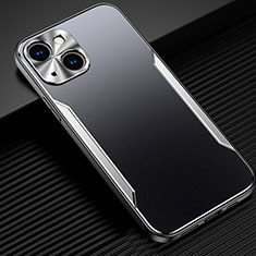 Custodia Lusso Alluminio Cover M05 per Apple iPhone 14 Plus Argento