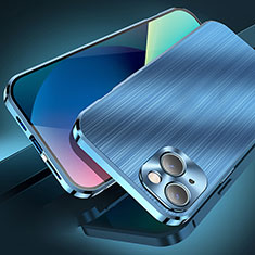 Custodia Lusso Alluminio Cover M06 per Apple iPhone 13 Blu