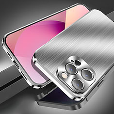 Custodia Lusso Alluminio Cover M06 per Apple iPhone 13 Pro Argento