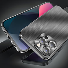Custodia Lusso Alluminio Cover M06 per Apple iPhone 13 Pro Nero