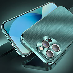 Custodia Lusso Alluminio Cover M06 per Apple iPhone 13 Pro Verde
