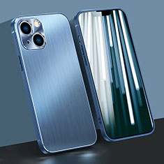 Custodia Lusso Alluminio Cover M09 per Apple iPhone 13 Mini Blu