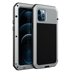 Custodia Lusso Alluminio Cover N01 per Apple iPhone 12 Pro Argento