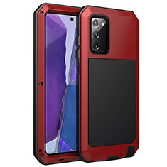 Custodia Lusso Alluminio Cover N01 per Samsung Galaxy Note 20 5G Rosso