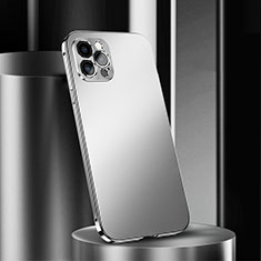 Custodia Lusso Alluminio Cover N02 per Apple iPhone 12 Pro Max Argento