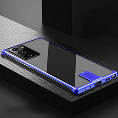 Custodia Lusso Alluminio Cover N04 per Samsung Galaxy Note 20 Ultra 5G Blu