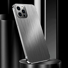 Custodia Lusso Alluminio Cover per Apple iPhone 13 Pro Max Argento