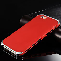 Custodia Lusso Alluminio Cover per Apple iPhone 6 Rosso