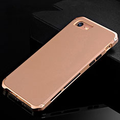 Custodia Lusso Alluminio Cover per Apple iPhone 7 Oro