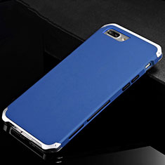 Custodia Lusso Alluminio Cover per Apple iPhone 7 Plus Blu