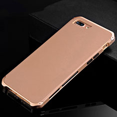 Custodia Lusso Alluminio Cover per Apple iPhone 8 Plus Oro