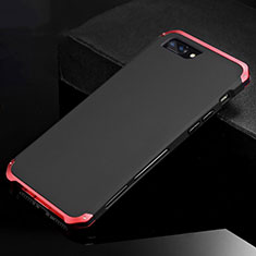 Custodia Lusso Alluminio Cover per Apple iPhone 8 Plus Rosso e Nero