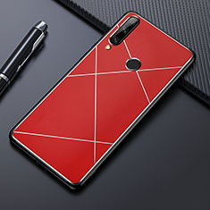 Custodia Lusso Alluminio Cover per Huawei Enjoy 10 Plus Rosso
