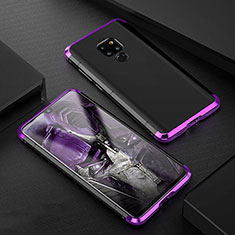 Custodia Lusso Alluminio Cover per Huawei Mate 20 Viola