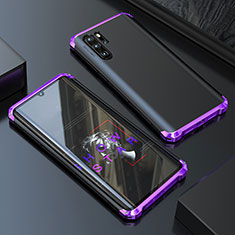 Custodia Lusso Alluminio Cover per Huawei P30 Pro New Edition Viola