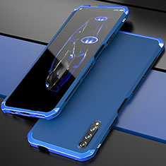 Custodia Lusso Alluminio Cover per Huawei Y9s Blu
