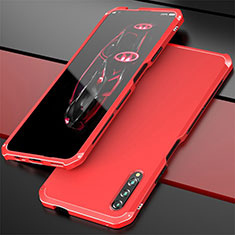 Custodia Lusso Alluminio Cover per Huawei Y9s Rosso