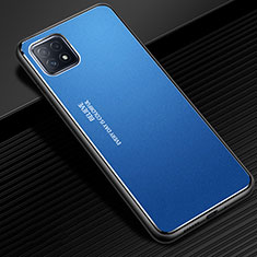 Custodia Lusso Alluminio Cover per Oppo A72 5G Blu