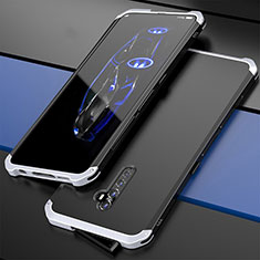 Custodia Lusso Alluminio Cover per Oppo Reno2 Argento