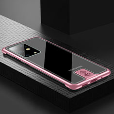 Custodia Lusso Alluminio Cover per Samsung Galaxy S20 Plus 5G Oro Rosa