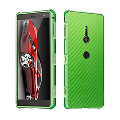 Custodia Lusso Alluminio Cover per Sony Xperia XZ3 Verde